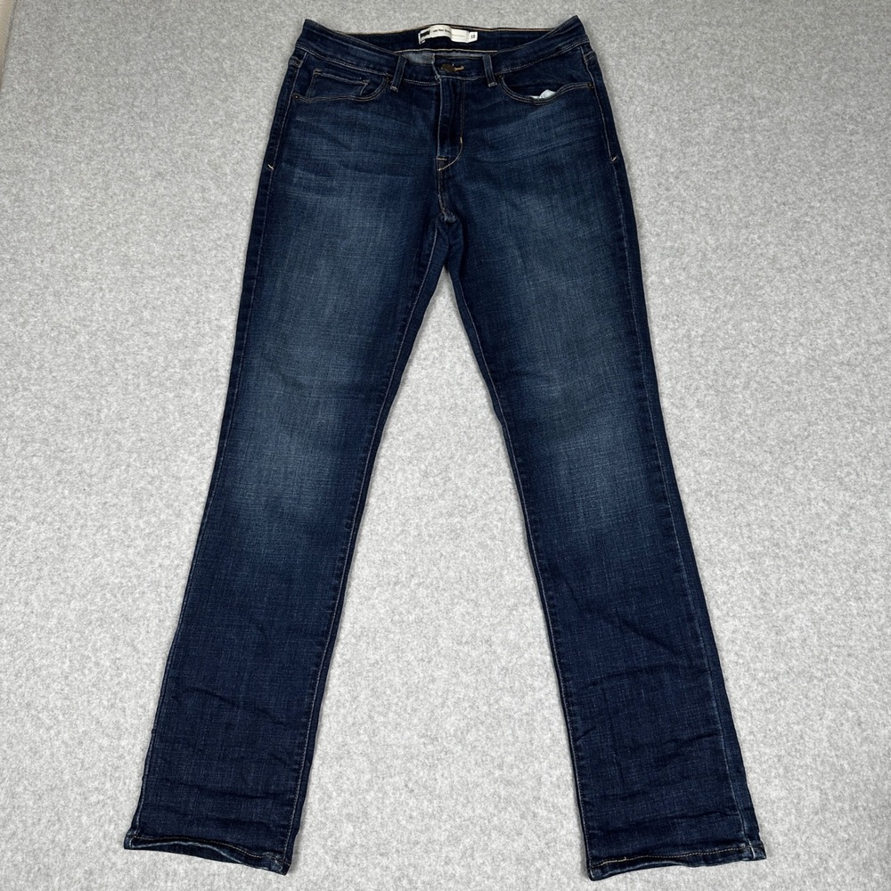 Levi Strauss Co Jeans Womens 10 Mid‎ Rise Skinny Dark Wash Blue Denim